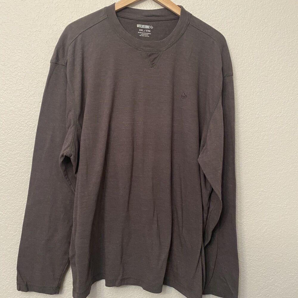 Wolverine Mens Long Sleeve Gray Pullover Sweater Size XXL 2XL